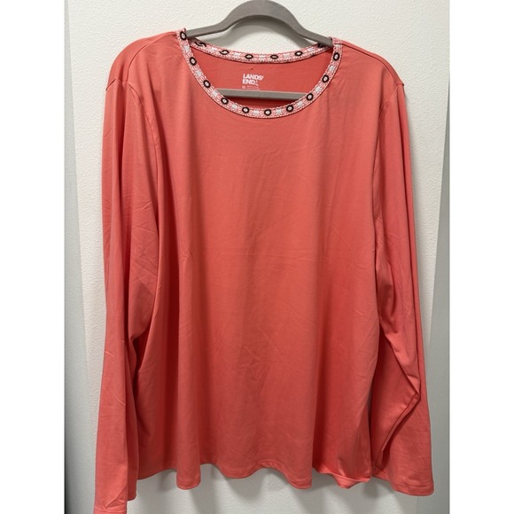 Lands End Pajama Set Size XXL Women's Solid/Floral Pants/top - Picture 15 of 16